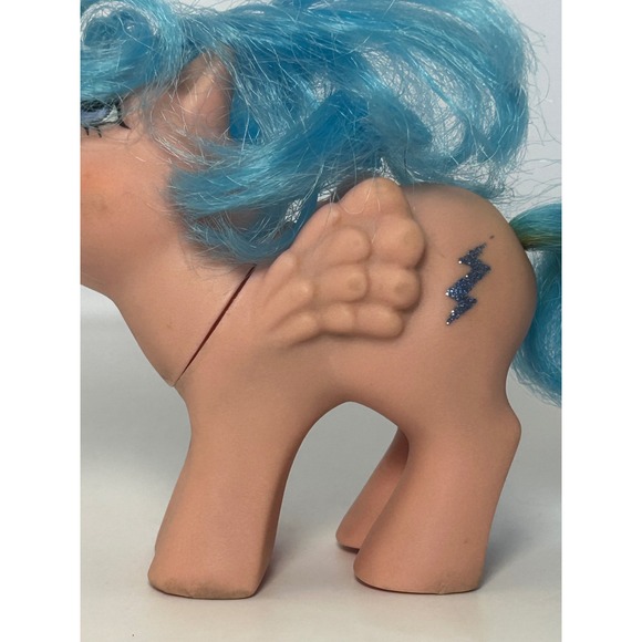 Vintage 1983 My Little Pony G1 Firefly Pegasus Blue Hair Pink Body Hasbro Toy - Picture 11 of 11